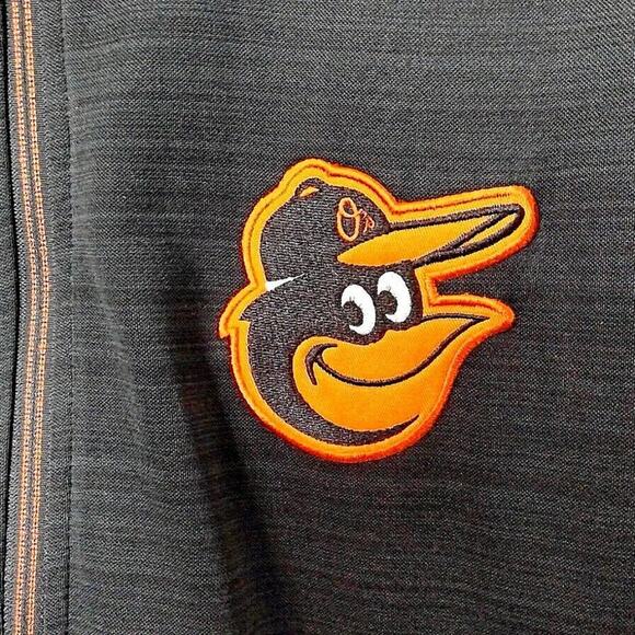G-III Sports by Carl Banks Baltimore Orioles Zip-Up Jacket S Black Logo MLB - Picture 2 of 7